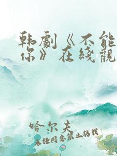 韩剧《不能没有你》在线观看