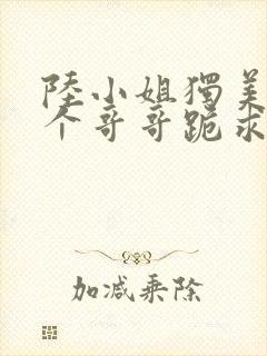 陆小姐独美后6个哥哥跪求原谅小说