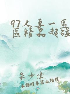 97人妻一区二区精品超碰