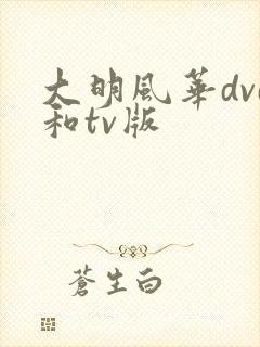 大明风华dvd和tv版