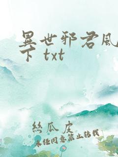 异世邪君风凌天下 txt