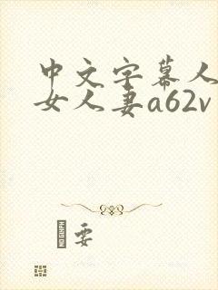 中文字幕人妻熟女人妻a62v网