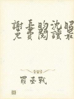 谢长昀沈昭小说免费阅读最新章节
