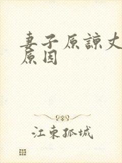 妻子原谅丈夫的原因