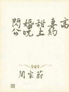 闪婚甜妻高冷老公晚上约