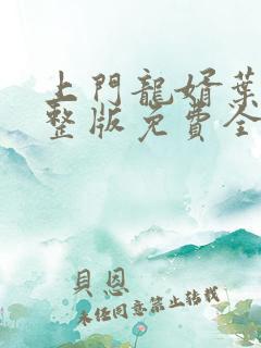上门龙婿叶辰完整版免费全文阅读听
