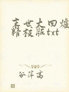 末世大回炉完整精校版txt