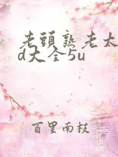 老头熟老太性hd大全5u