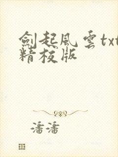 剑起风云txt精校版