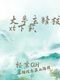 大梦主精校版txt下载