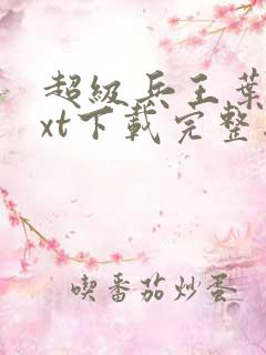 超级兵王叶谦txt下载完整版