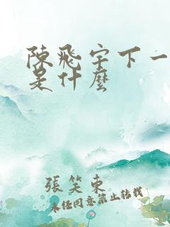 陈飞宇下一部剧是什么