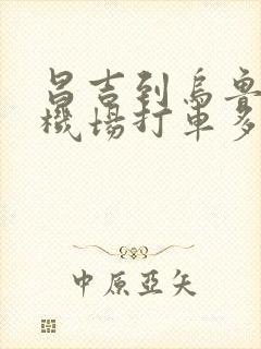 昌吉到乌鲁木齐机场打车多少钱