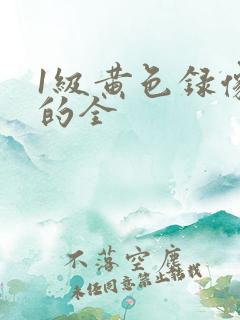 1级黄色录像我的全