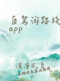 自驾游路线规划app