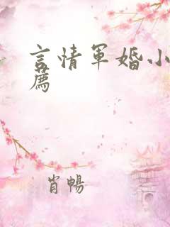 言情军婚小说推荐
