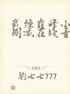 武炼巅峰小说未删减在线看