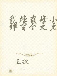 武炼巅峰小说无弹窗全文免费阅读