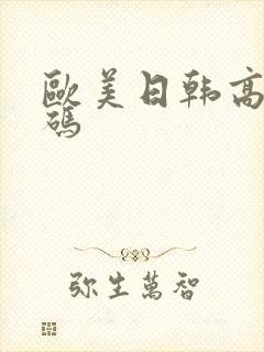 欧美日韩高清有码