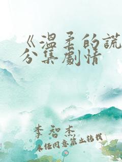 《温柔的谎言》分集剧情