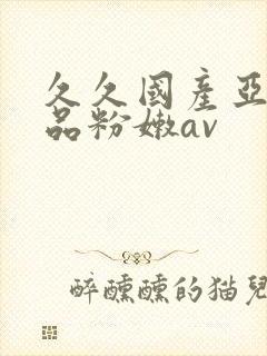 久久国产亚洲精品粉嫩av