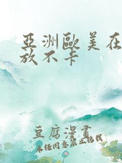 亚洲欧美在线播放不卡