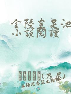 金陵岂是池中物小说阅读
