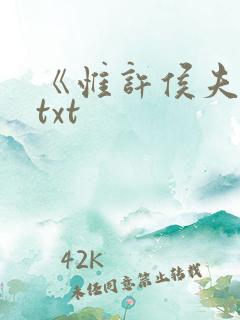 《惟许侯夫人》txt