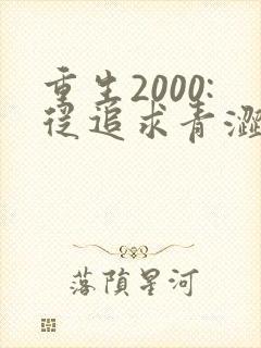 重生2000:从追求青涩校花同桌开始txt