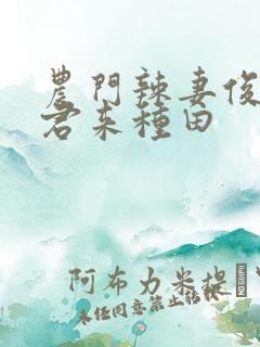 农门辣妻俊俏夫君来种田