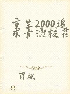 重生2000追求青涩校花同桌开始免费阅读正版