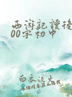 西游记读后感600字初中
