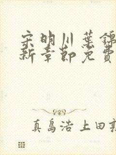 宋明川叶锦禾最新章节免费阅读无弹窗