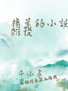 杨叶的小说至尊杂役