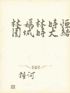 林嫣林时恒烟火围城时大结局笔趣阁