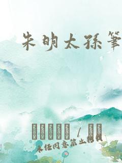 朱明太孙笔趣阁
