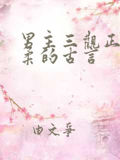 男主三观正且温柔的古言
