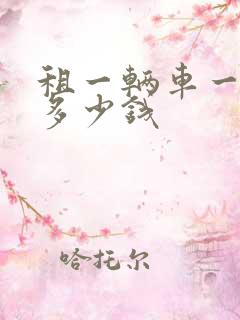 租一辆车一天要多少钱