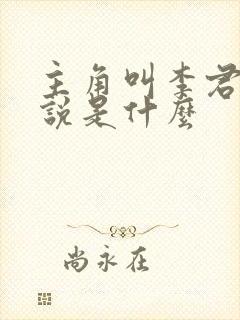 主角叫李君的小说是什么