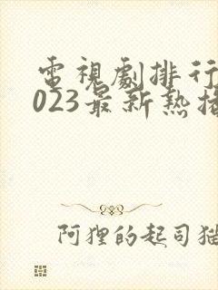 电视剧排行榜2023最新热播剧