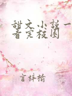 甜文小说一口气看完校园