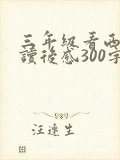 三年级看西游记读后感300字