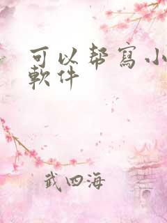 可以帮写小说的软件