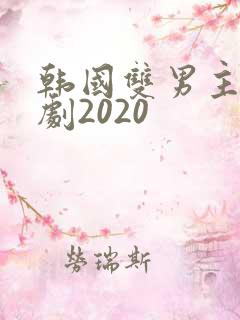 韩国双男主电视剧2020