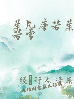 叶凡唐若叶凡唐若雪