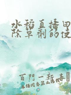 水稻直播田封闭除草剂的使用方法