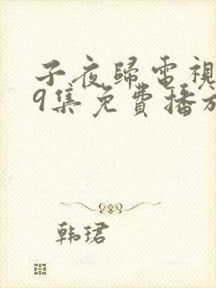 子夜归电视剧19集免费播放