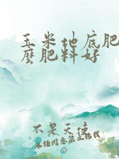 玉米地底肥用什么肥料好