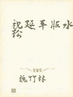 祝延平版水浒武松