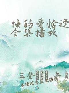 他的爱恰逢其时全集播放